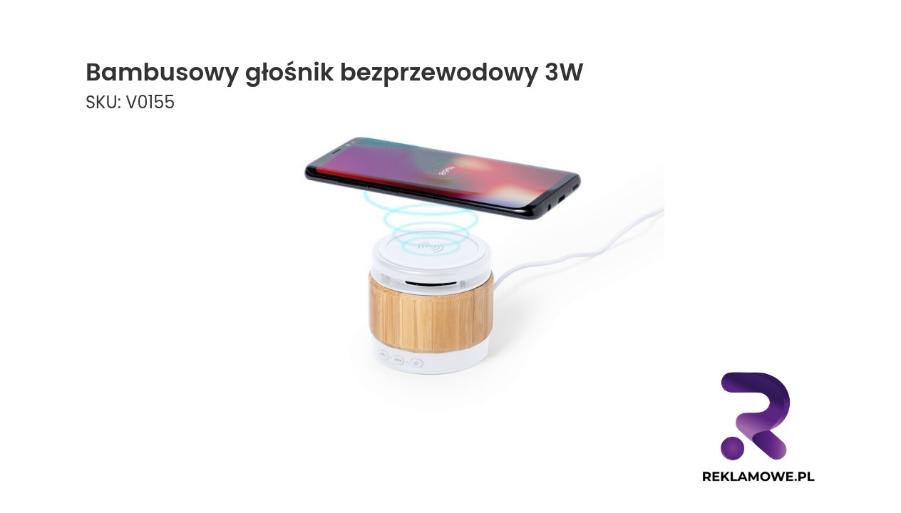 Bezprzewodowy głośnik 3W wykonany z bambusa