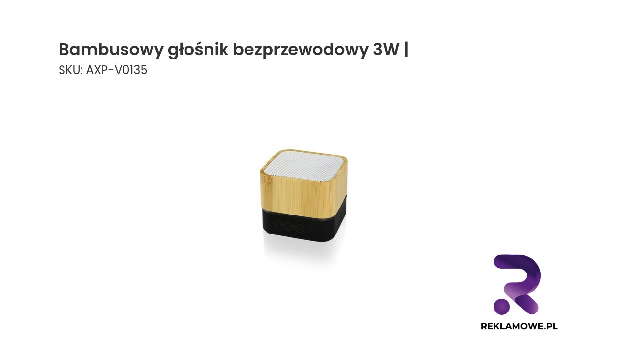 Bambusowy głośnik bezprzewodowy o mocy 3W