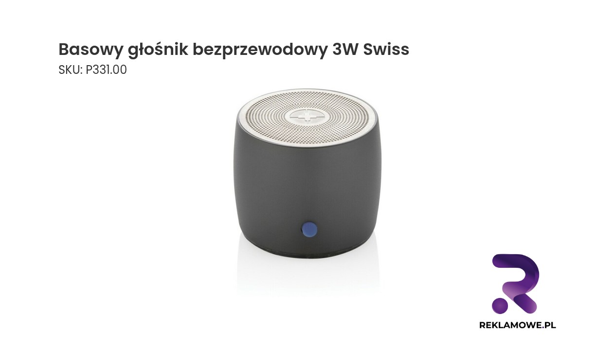 Bezprzewodowy głośnik basowy 3W marki Swiss
