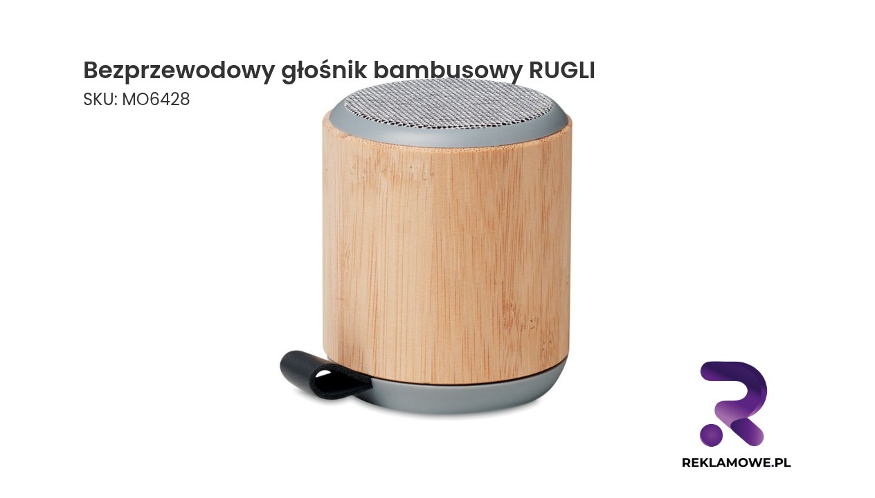 Wysokiej jakości bezprzewodowy głośnik bambusowy marki RUGLI