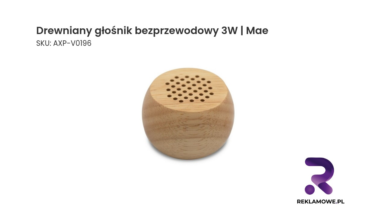 Drewniany głośnik bezprzewodowy 3W marki Mae