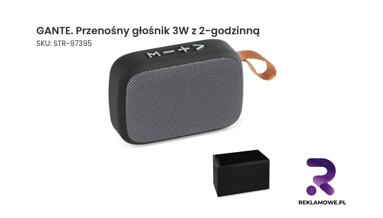 GANTE Przenośny głośnik 3W z 2-godzinną żywotnością baterii