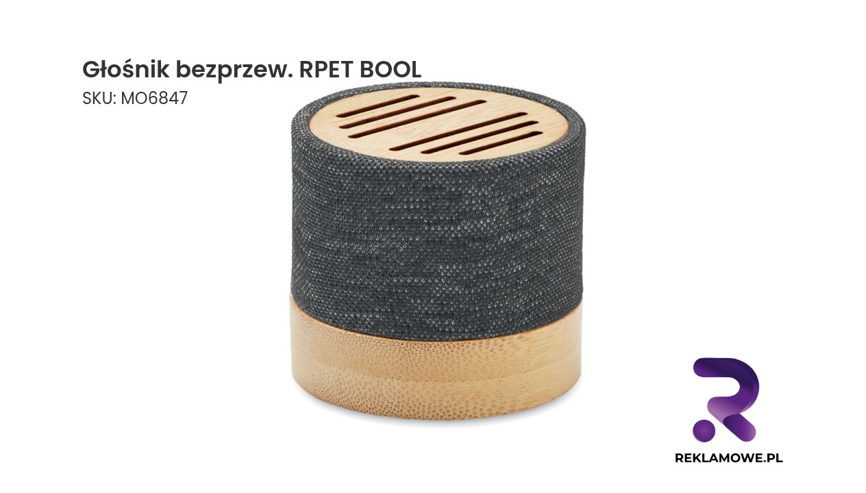 Głośnik bezprzewodowy wykonany z RPET model BOOL