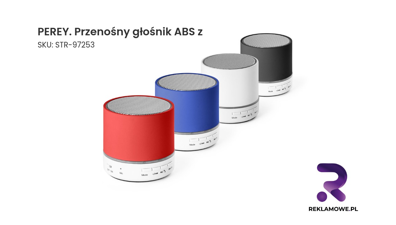 PEREY. Przenośny głośnik ABS z mikrofonem PEREY przenośny głośnik ABS