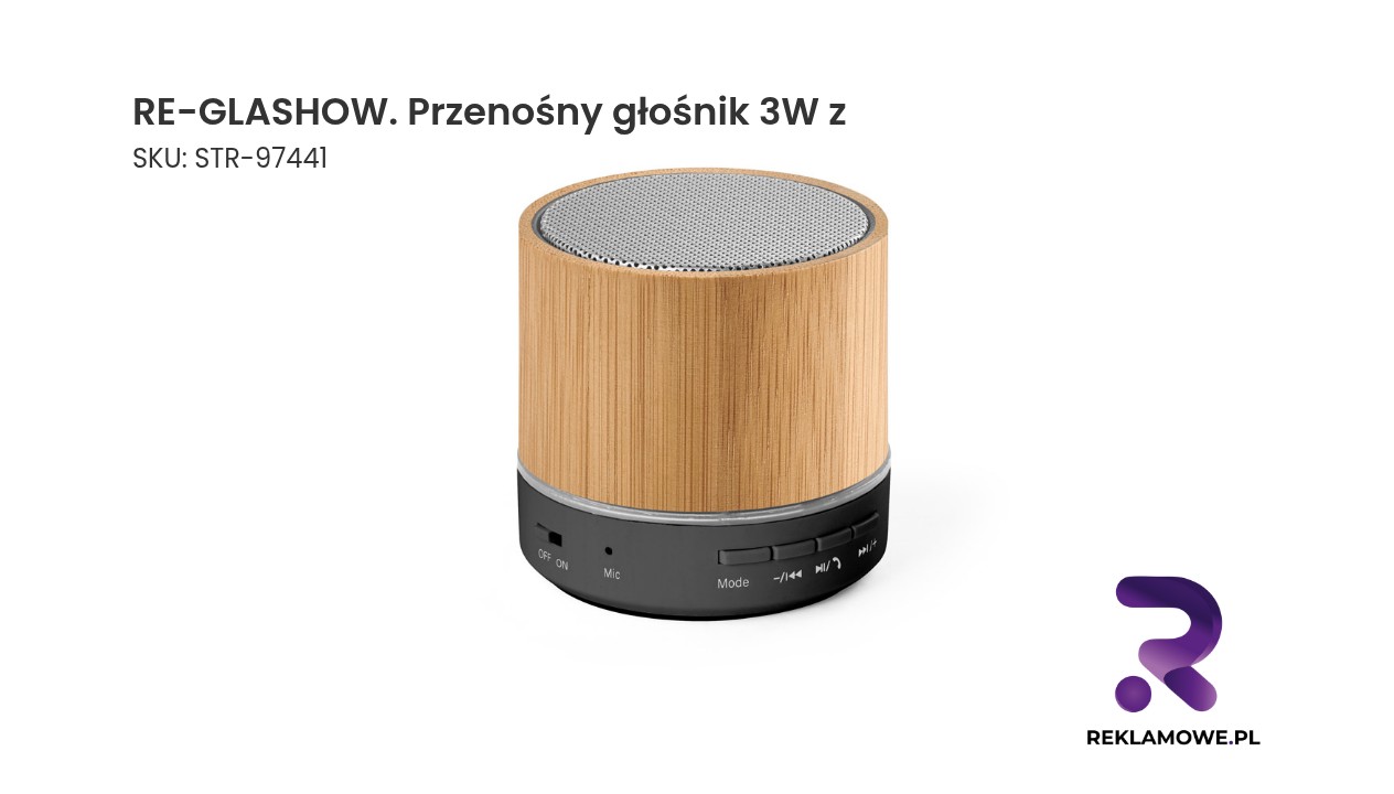 Przenośny głośnik 3W RE-GLASHOW w akcji