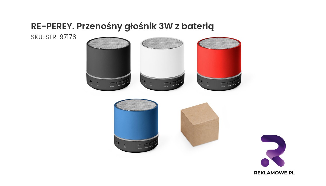 RE-PEREY przenośny głośnik 3W z baterią