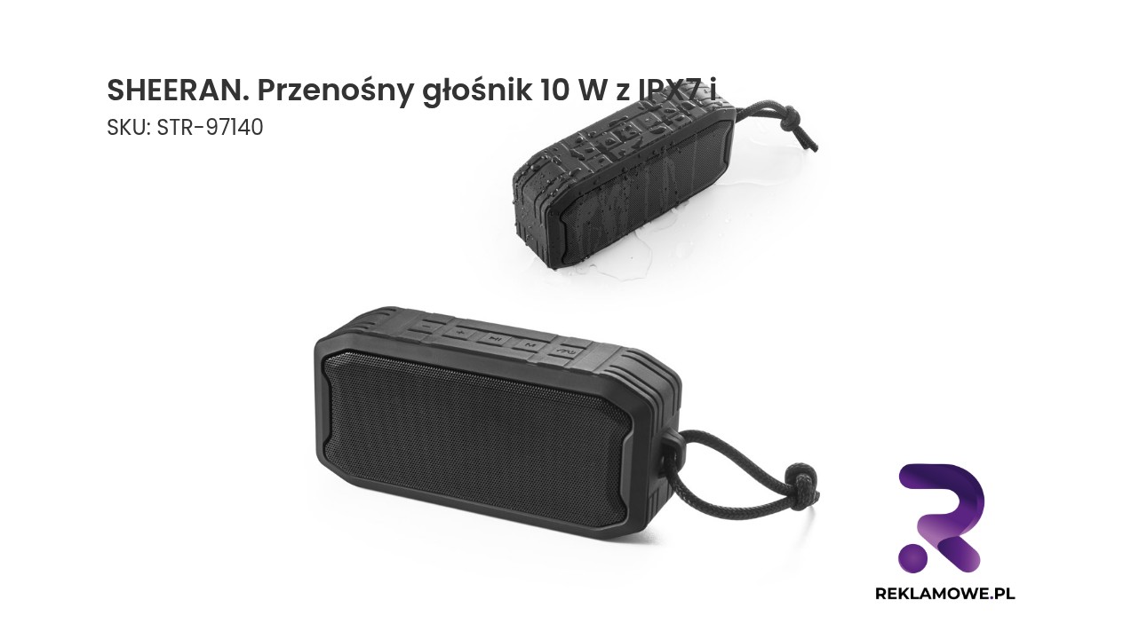 Przenośny głośnik SHEERAN 10 W z certyfikatem IPX7