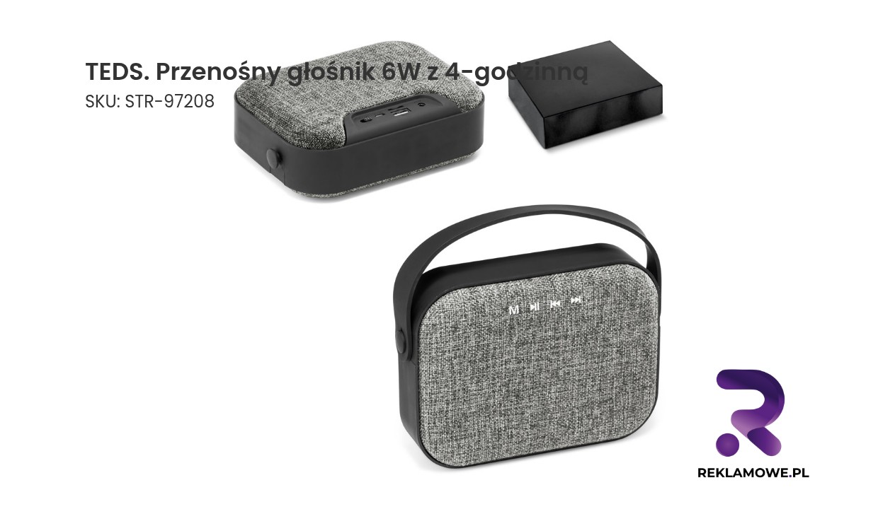 Głośnik przenośny TEDS o mocy 6W z baterią o 4-godzinnej żywotności