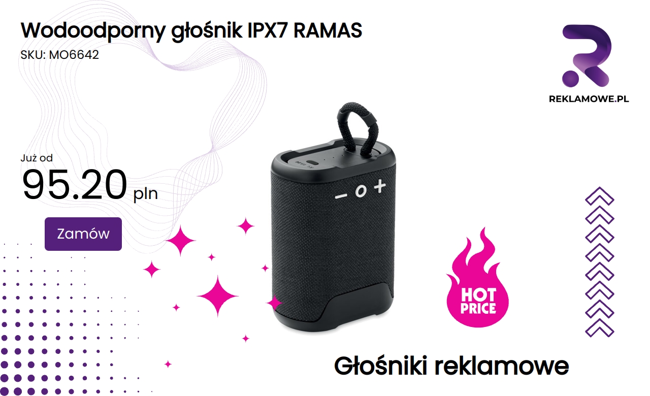 Zdjęcie produktu - Wodoodporny głośnik IPX7 RAMAS