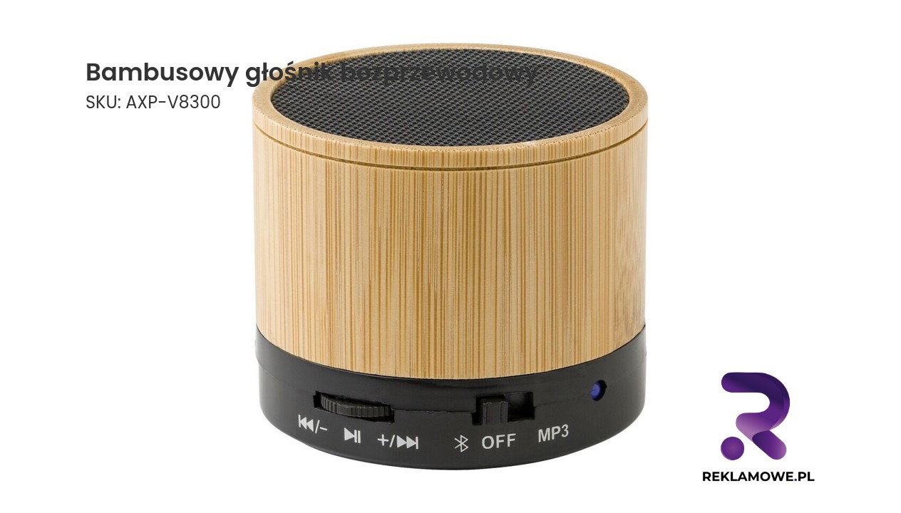 Bambusowy głośnik bezprzewodowy - ekologiczny głośnik Bluetooth z naturalnego bambusa