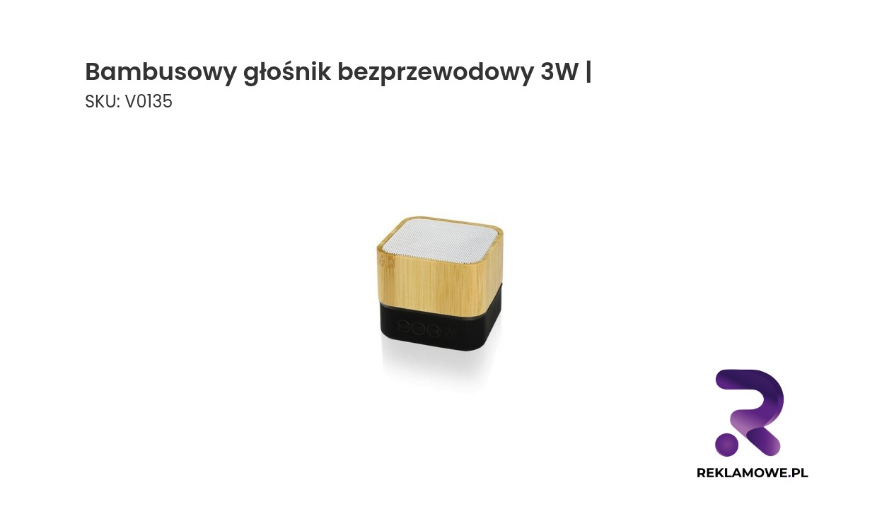 Bambusowy głośnik bezprzewodowy 3W
