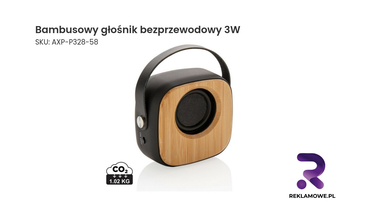 Bambusowy głośnik bezprzewodowy 3W