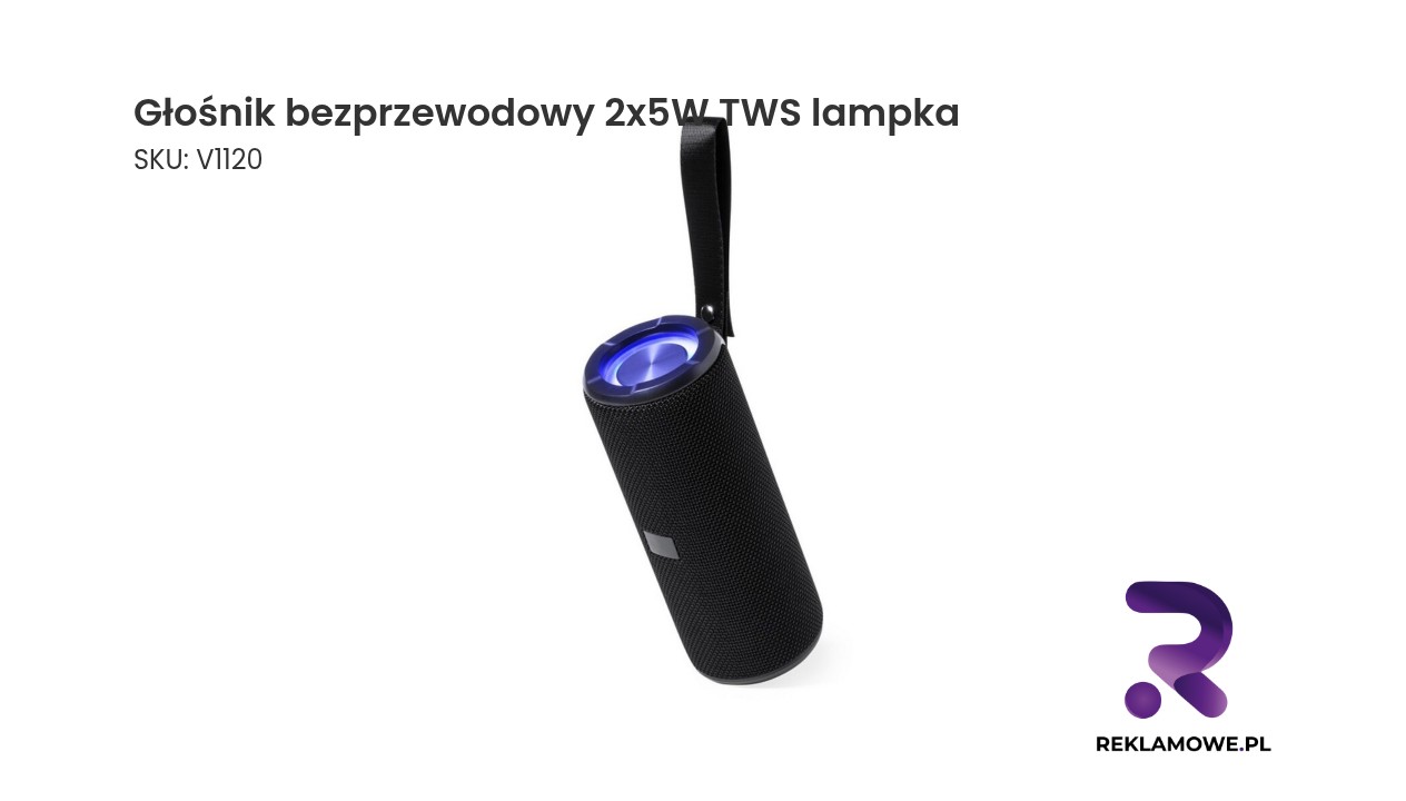 Głośnik bezprzewodowy 2x5W z funkcją TWS i lampką