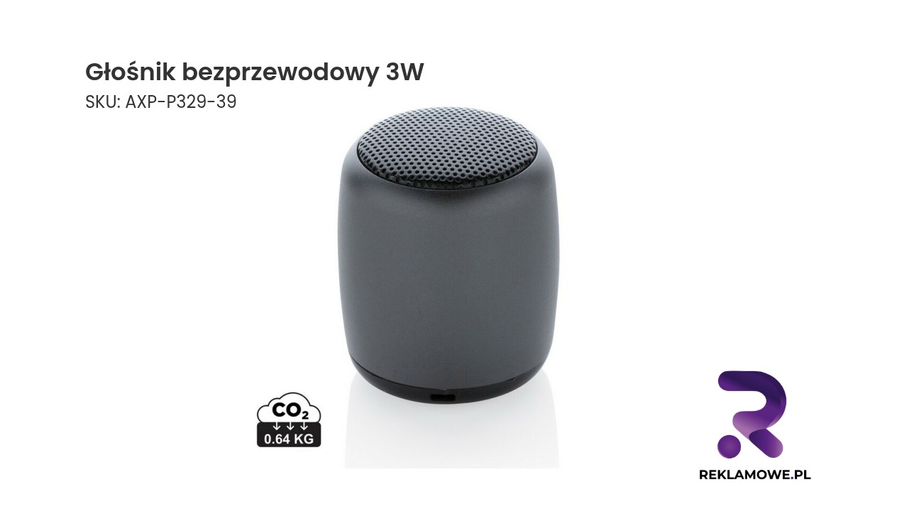 Głośnik bezprzewodowy 3W w kolorze czarnym