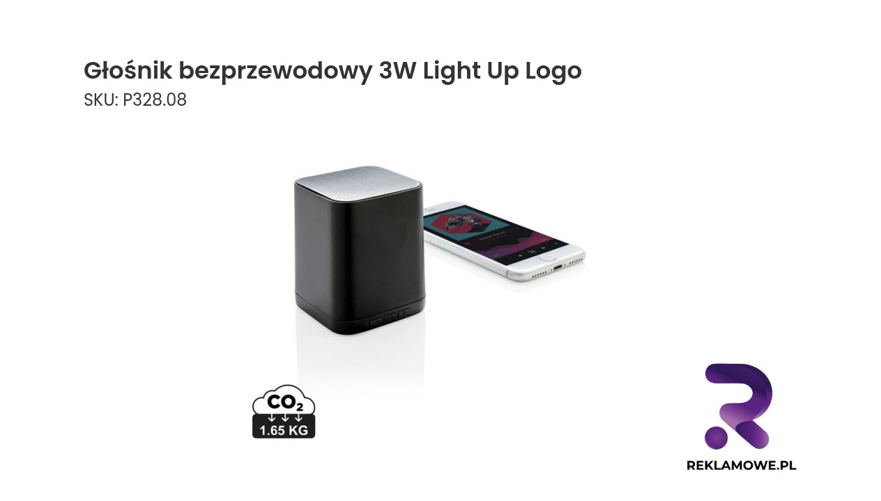 Głośnik bezprzewodowy 3W z podświetlanym logo