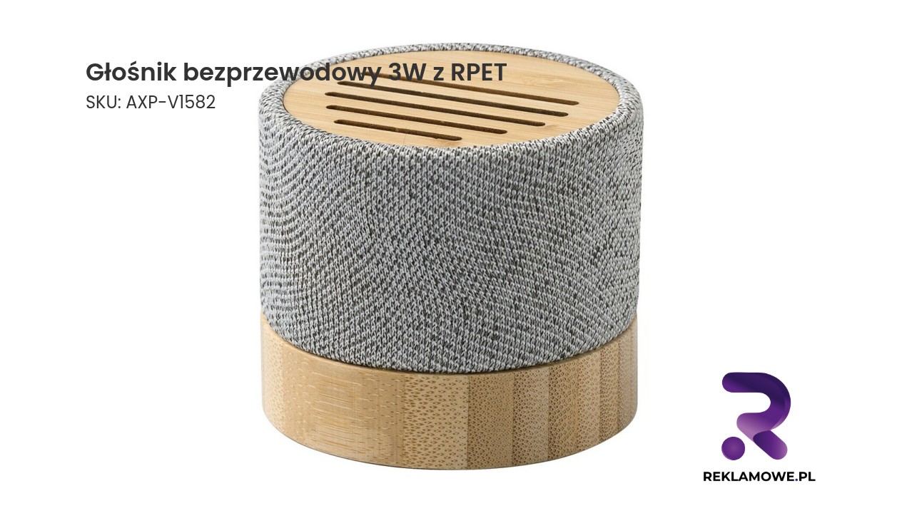Głośnik bezprzewodowy 3W z RPET – ekologiczny przenośny głośnik Bluetooth