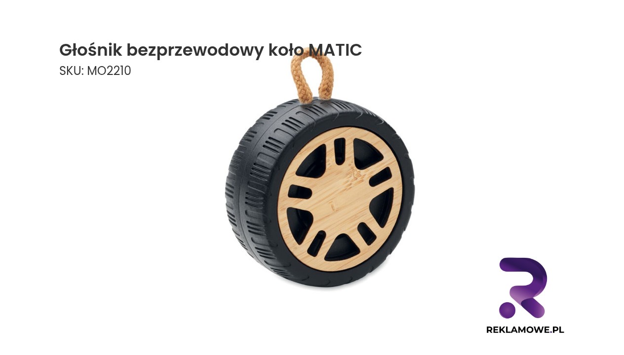 Głośnik bezprzewodowy koło MATIC głośnik bezprzewodowy w kształcie koła marki MATIC