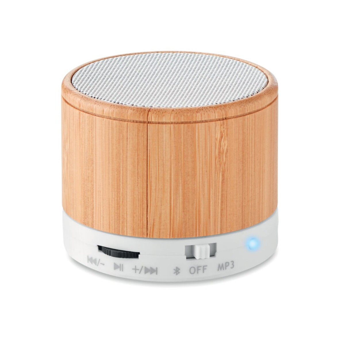 Głośnik bezprzew z bambusa ROUND BAMBOO mo9608-03