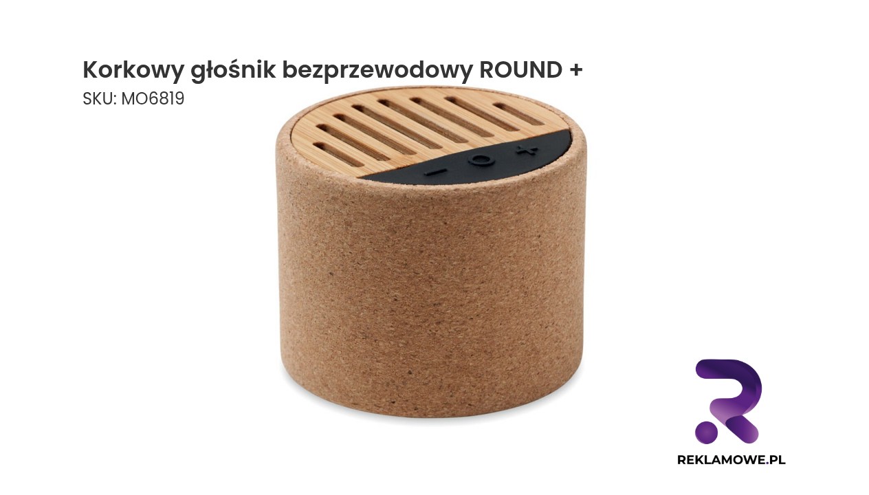 Bezprzewodowy głośnik korkowy ROUND plus